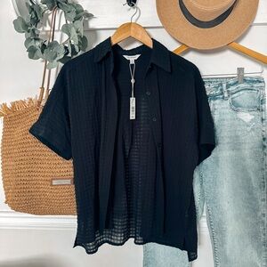 Black Button Down Blouse